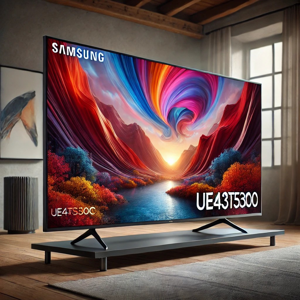 "Smart TV Samsung UE43T5300C da 43 pollici, ideale per chi cerca una risoluzione Full HD con tecnologia HDR e app integrata. Design elegante e prestazioni ottimali per il 2025, perfetta per un intrattenimento unico