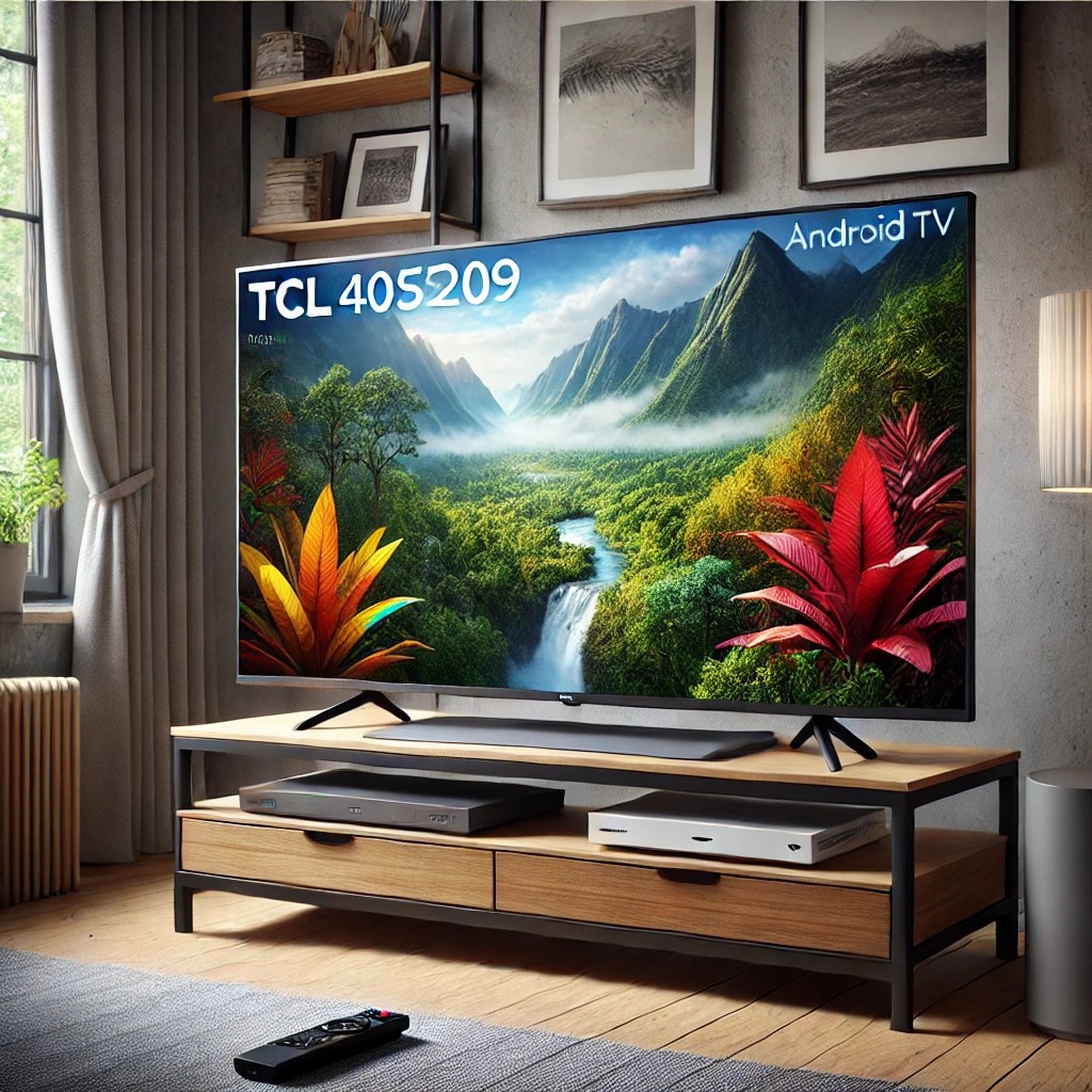 "Smart TV TCL 40S5209 con display Full HD da 40 pollici, sistema operativo Android TV e Chromecast integrato. Perfetta per un intrattenimento avanzato e accesso rapido a Netflix, YouTube e altre app."